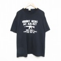 半袖Tシャツ メッセージ ブラック XL | 古着