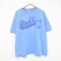XL★古着 半袖 Tシャツ メンズ MLB カンザスシティロイヤルズ コットン クルーネック 水色 メジャーリーグ ベースボール 野球 25jul18 中古