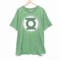 XL★古着 オールドネイビー 半袖 Tシャツ メンズ DCコミックス グリーンランタン 大きいサイズ クルーネック 薄緑 グリーン 霜降り 25jul24 中古
