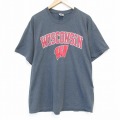 半袖Tシャツ ウィスコンシン グレー XL | 古着