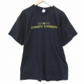 XL★古着 半袖 Tシャツ メンズ NHL ボストンブルーインズ コットン クルーネック 黒 ブラック アイスホッケー 25jul24 中古