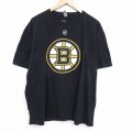 XL★古着 半袖 Tシャツ メンズ NHL ボストンブルーインズ チャールズマカヴォイ 73 大きいサイズ コットン クルーネック 黒 ブラック アイスホッケー 25jul22 中古