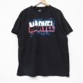 L★古着 半袖 Tシャツ メンズ マーベル コットン クルーネック 黒 ブラック 25jul22 中古