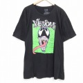 XL★古着 半袖 Tシャツ メンズ マーベル ヴェノム 大きいサイズ コットン クルーネック 黒 ブラック 25jul28 中古