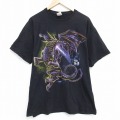 半袖Tシャツ ドラゴン ブラック XL | 古着
