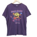 XL★古着 オールドネイビー 半袖 Tシャツ メンズ ゲーム パックマン コットン クルーネック 濃紫 パープル 25jul31 中古