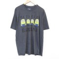 XL★古着 半袖 Tシャツ メンズ ミニオンズ 大きいサイズ クルーネック 濃グレー 霜降り 25aug02 中古