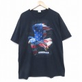 フルーツオブザルーム 半袖Tシャツ 鳥 ブラック XL | 古着