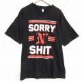 半袖Tシャツ SORRY ブラック XL | 古着