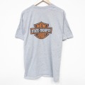XL★古着 半袖 Tシャツ メンズ NEW 大きいサイズ クルーネック グレー 霜降り 25aug19 中古