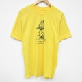【20%OFF】L★古着 半袖 Tシャツ メンズ アヒル 企業広告 クルーネック 黄 イエロー 25aug21 中古
