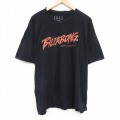 XL★古着 ビラボン BILLABONG 半袖 Tシャツ メンズ ビッグロゴ 大きいサイズ コットン クルーネック 黒 ブラック 25aug22 中古