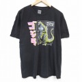 XL★古着 半袖 Tシャツ メンズ 映画 ゴジラ 大きいサイズ コットン クルーネック 黒 ブラック 【spe】 25aug22 中古