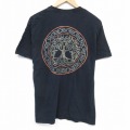 L★古着 半袖 Tシャツ メンズ コットン クルーネック 黒 ブラック 25aug22 中古