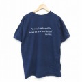 半袖Tシャツ メッセージ ネイビー XL | 古着