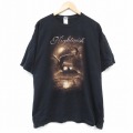 半袖Tシャツ ナイトウィッシュプリント ブラック XL | 古着