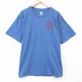 XL★古着 ヘインズ Hanes 半袖 Tシャツ メンズ BARNARD コットン クルーネック 薄紺 ネイビー 25aug26 中古