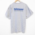 XL★古着 半袖 Tシャツ メンズ SHERMAN クルーネック グレー 霜降り 25aug26 中古