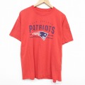 NFL ニューイングランドペイトリオッツ 半袖Tシャツ アメフト レッド XL | 古着