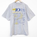 XL★古着 半袖 Tシャツ メンズ メッセージ クルーネック グレー 霜降り 25aug30 中古