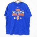 【20%OFF】XL★古着 半袖 Tシャツ メンズ MLB ニューヨークジャイアンツ コットン クルーネック 青 ブルー メジャーリーグ ベースボール 野球 25sep03 中古