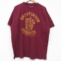 【20%OFF】XL★古着 半袖 Tシャツ メンズ 映画 ハリーポッター コットン クルーネック エンジ 25sep08 中古