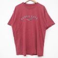 【20%OFF】XL★古着 半袖 Tシャツ メンズ KEUKA 大きいサイズ クルーネック エンジ 25sep08 中古