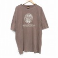 【20%OFF】XL★古着 半袖 Tシャツ メンズ ニューヨーク 大きいサイズ コットン クルーネック 茶 ブラウン 25sep20 中古