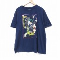 【20%OFF】XL★古着 半袖 Tシャツ メンズ アニメ僕のヒーローアカデミア 大きいサイズ コットン クルーネック 紺 ネイビー 25sep20 中古