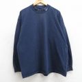 ナイキ 00s 長袖Tシャツ ワンポイントロゴ ネイビー XL | 古着