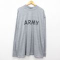 長袖Tシャツ リフレクター グレー XL | 古着