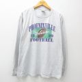 90s 長袖Tシャツ フットボール グレー XL | 古着