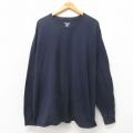 チャンピオン 長袖Tシャツ ワンポイントロゴ ネイビー XL | 古着