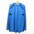 ナイキ 00s 長袖Tシャツ ワンポイントロゴ ブルー XL | 古着