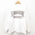 90s 長袖Tシャツ 大学 ホワイト L | 古着