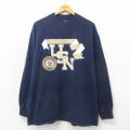 90s 長袖Tシャツ ミリタリー ネイビー XL | 古着