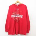 XL★古着 リー Lee 長袖 ビンテージ Tシャツ メンズ 00年代 00s MLB セントルイスカージナルス 大きいサイズ コットン 赤 レッド メジャーリーグ ベースボール 野球 25jun06 中古
