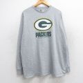 NFL グリーンベイパッカーズ 長袖Tシャツ アメフト グレー XL | 古着