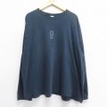 ギャップ 90s 長袖Tシャツ ビッグロゴ ネイビー XL | 古着