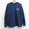 ヘインズ 00s 長袖Tシャツ LUMBER ネイビー XL | 古着