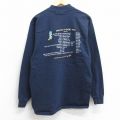 L★古着 長袖 ビンテージ Tシャツ メンズ 00年代 00s MONSTERS OF GEOINT TOUR コットン モックネック ハイネック 紺 ネイビー 25jun25 中古