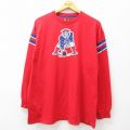 NFL ニューイングランドペイトリオッツ 長袖Tシャツ アメフト レッド XL | 古着