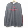 XL★古着 マジェスティック 長袖 Tシャツ メンズ NFL ニューイングランドペイトリオッツ 大きいサイズ クルーネック 濃グレー 霜降り アメフト スーパーボウル 25jun28 中古