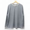 XL★古着 レッドヘッド 長袖 Tシャツ メンズ 無地 ヒジ当て 大きいサイズ ヘンリーネック 黒系他 ブラック ボーダー 25jun28 中古