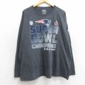 NFL ニューイングランドペイトリオッツ 長袖Tシャツ アメフト グレー XL | 古着
