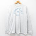 XL★古着 ティンバーランド 長袖 ビンテージ Tシャツ メンズ 90年代 90s ビッグロゴ 大きいサイズ コットンクルーネック USA製 薄グレー 霜降り 【spe】 25jul03 中古