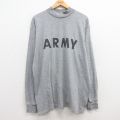 00s 長袖Tシャツ ミリタリー リフレクター グレー XL | 古着