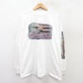 00s 長袖Tシャツ 鳥 星条旗 ホワイト XL | 古着