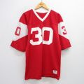 チャンピオン 70s 半袖フットボールTシャツ メッシュ レッド L | 古着