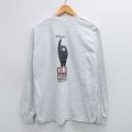 L★古着 長袖 ビンテージ Tシャツ メンズ 00年代 00s クマ OLD FORGE クルーネック 薄グレー 霜降り 25jul19 中古